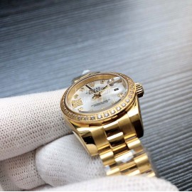 Rolex 28mm Dial 316l Steel Watch For Women