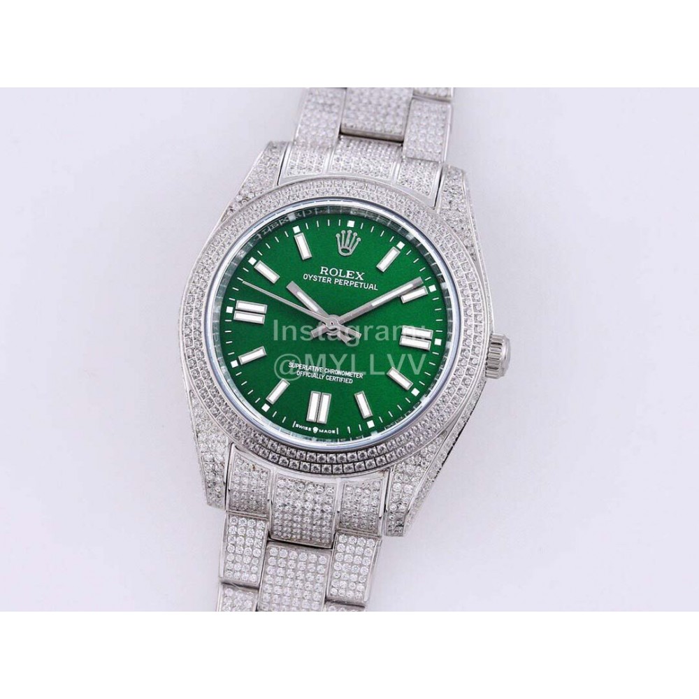 Rolex Sf Factory Oyster Perpetual Pearlmaster 41 Watch Green