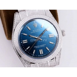 Rolex Sf Factory Oyster Perpetual Pearlmaster 41 Diamond Watch Blue