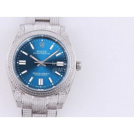 Rolex Sf Factory Oyster Perpetual Pearlmaster 41 Diamond Watch Blue
