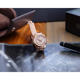 Rolex 316l Stainless Steel 28mm Dial Watch For Women Rose Gold