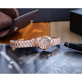 Rolex 316l Stainless Steel 28mm Dial Watch For Women Rose Gold