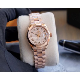 Rolex 316l Stainless Steel 28mm Dial Watch For Women Rose Gold