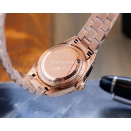 Rolex 316l Stainless Steel 28mm Dial Watch For Women Rose Gold