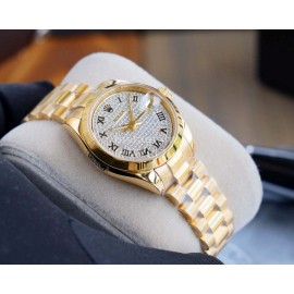 Rolex 316l Stainless Steel 28mm Dial Watch For Women Gold