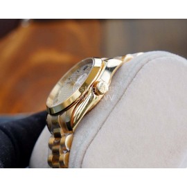 Rolex 316l Stainless Steel 28mm Dial Watch For Women Gold