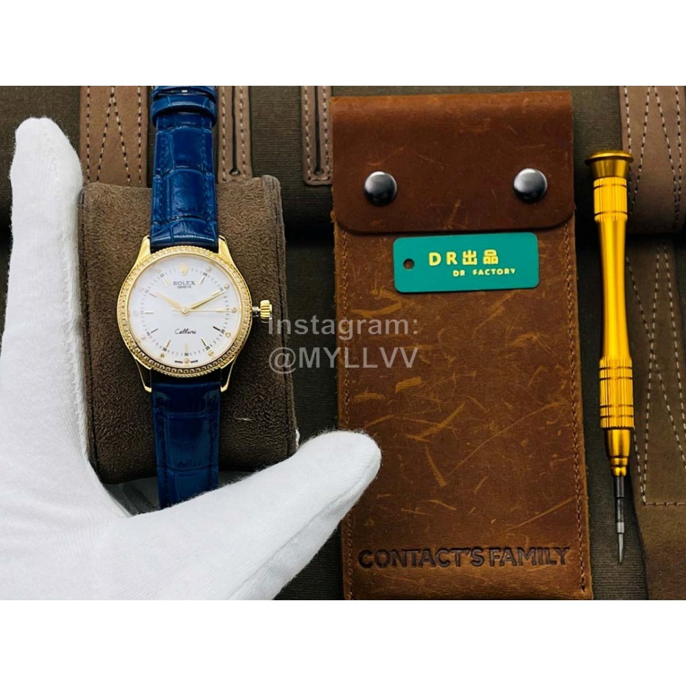 Rolex Dr Factory Sapphire Crystal Diamond Watch Blue