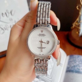 Rolex Sapphire Scratch Resistant Glass Watch For Women Silver