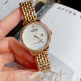 Rolex Sapphire Scratch Resistant Glass Watch For Women Gold