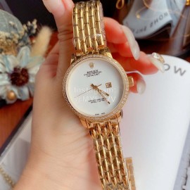 Rolex Sapphire Scratch Resistant Glass Watch For Women Gold