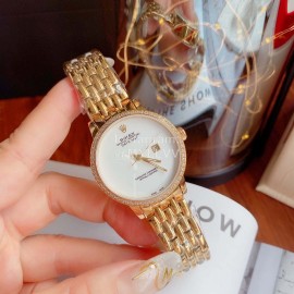 Rolex Sapphire Scratch Resistant Glass Watch For Women Gold