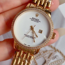 Rolex Sapphire Scratch Resistant Glass Watch For Women Gold