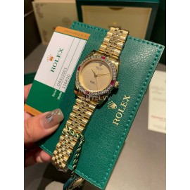 Rolex 316l Fine Steel Diamond Watch Gold