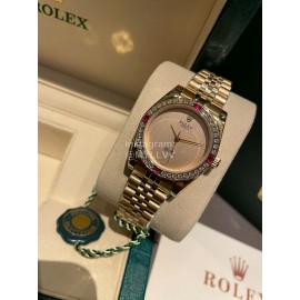 Rolex 316l Fine Steel Diamond Watch Gold