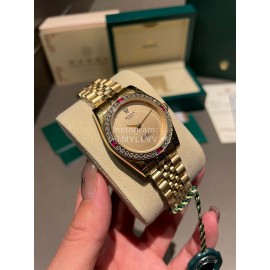 Rolex 316l Fine Steel Diamond Watch Gold