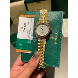 Rolex 316l Fine Steel Diamond Watch White