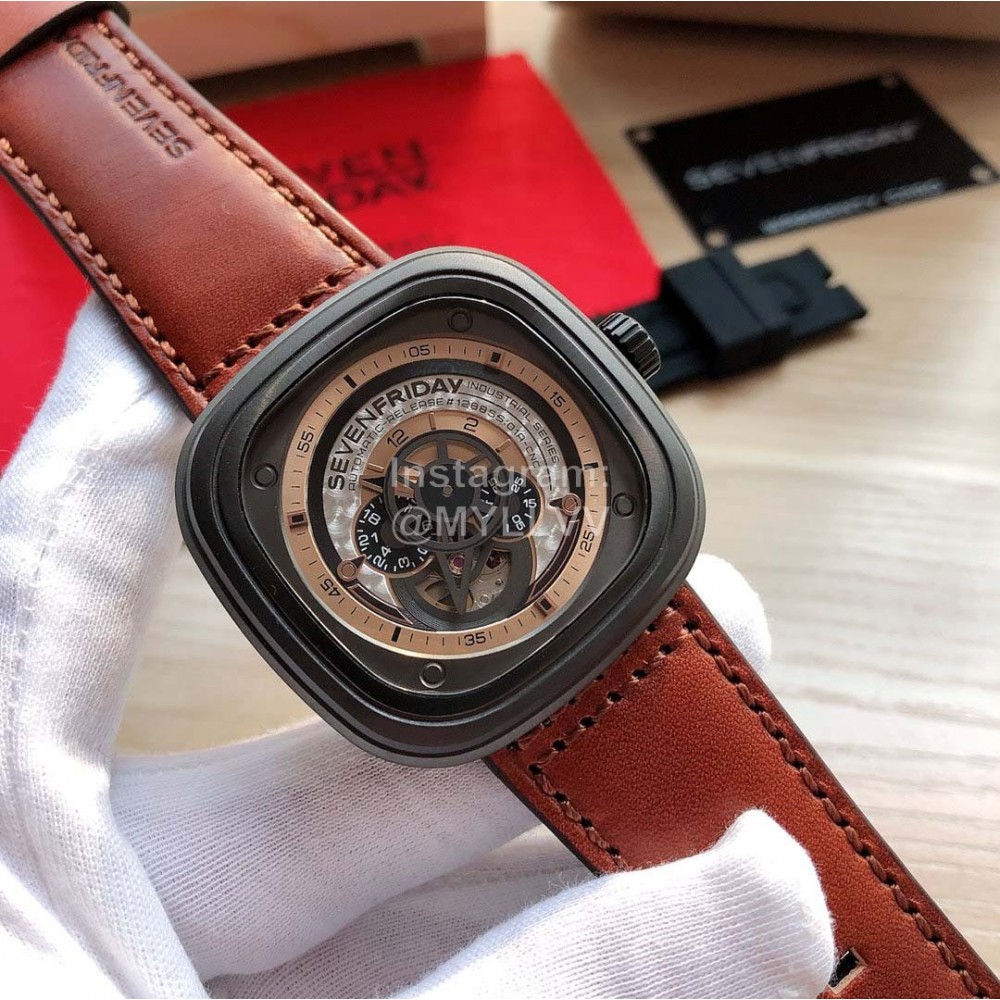 Seven Friday 316 Fine Steel Case Waterproof Watch Brown