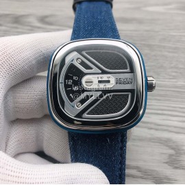 Seven Friday Denim Strap Mechanical Watch M1b01