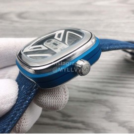 Seven Friday Denim Strap Mechanical Watch M1b01