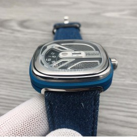 Seven Friday Denim Strap Mechanical Watch M1b01