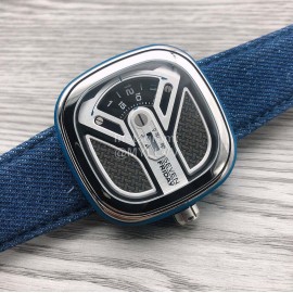 Seven Friday Denim Strap Mechanical Watch M1b01
