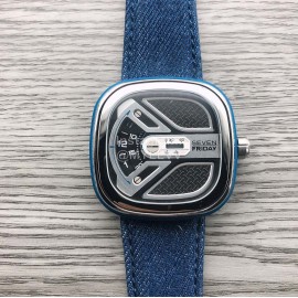 Seven Friday Denim Strap Mechanical Watch M1b01