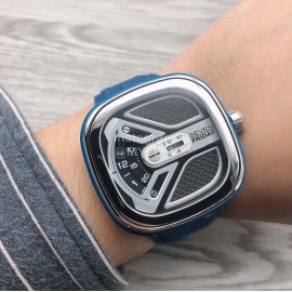Seven Friday Denim Strap Mechanical Watch M1b01
