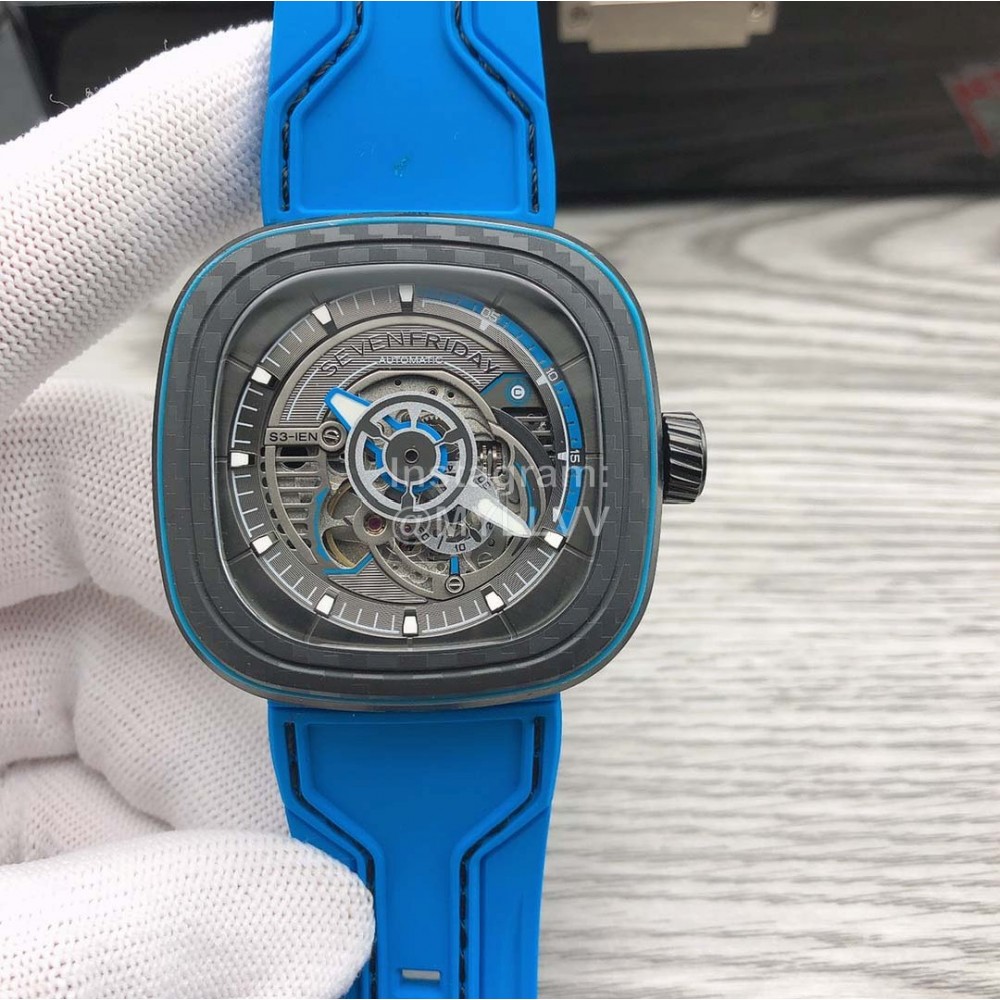 Seven Friday Blue Strap Mechanical Watch For Men S302