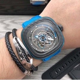 Seven Friday Blue Strap Mechanical Watch For Men S302