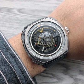 Seven Friday Black Strap Mechanical Watch W101