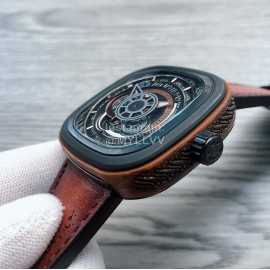 Seven Friday Edisi Brown Strap Mechanical Watch P2b05