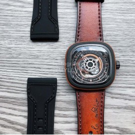 Seven Friday Edisi Brown Strap Mechanical Watch P2b05