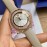 Swarovski Crystal 50m Waterproof Leather Strap Watch Beige