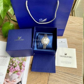 Swarovski Crystal 50m Waterproof Steel Strap Watch Silver