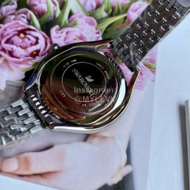 Swarovski Crystal 50m Waterproof Steel Strap Watch Silver