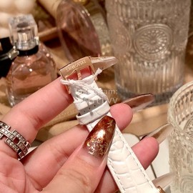 Swarovski Octea Classica 39mm Dial Leather Strap Watch White