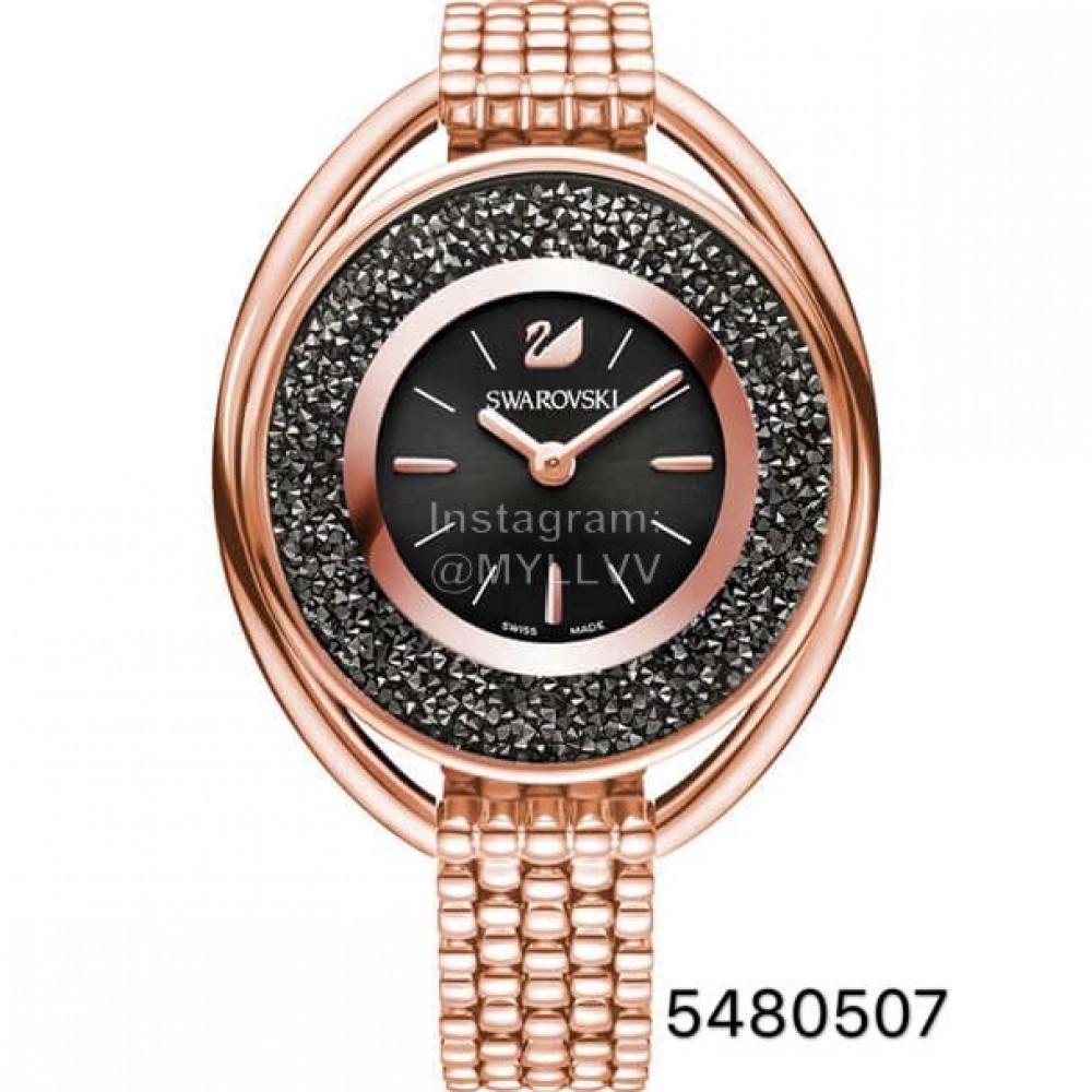 Swarovski Crystalline Oval Crystal Steel Strap Watch
