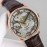 Tissot 316l Fine Steel Case Leather Strap Hollowed Out Watch Rose Gold