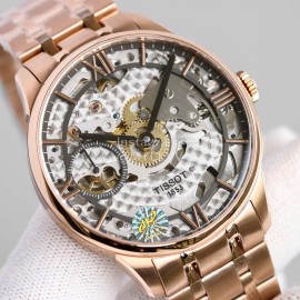 Tissot 316l Fine Steel Case Hollowed Out Watch Rose Gold