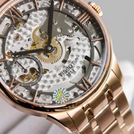 Tissot 316l Fine Steel Case Hollowed Out Watch Rose Gold