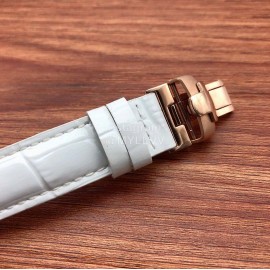 Tissot 316 Fine Steel Leather Strap Watch For Women White