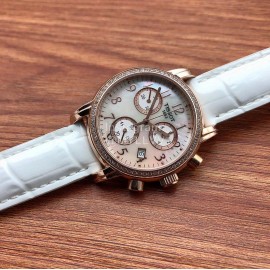 Tissot 316 Fine Steel Leather Strap Watch For Women White