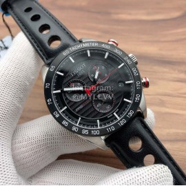 Tissot Leather Strap Multifunctional Quartz Watch For Men