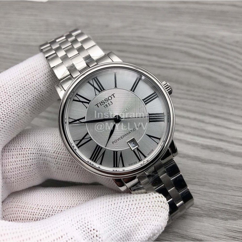 Tissot Roman Numeral Dial Steel Strap Watch For Men