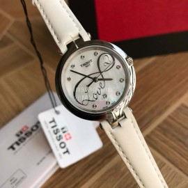 Tissot 26mm Dial White Leather Strap Watch For Women