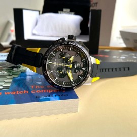 Tissot 316l Fine Steel Case Silicone Strap Watch Yellow