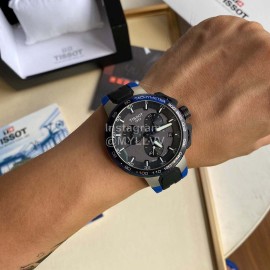 Tissot 316l Fine Steel Case Silicone Strap Watch Blue