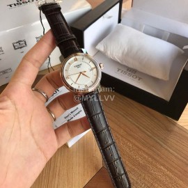 Tissot New 40mm Dial Leather Strap Business Watch For Men