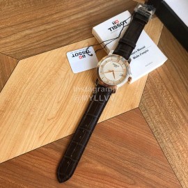 Tissot New 40mm Dial Leather Strap Business Watch For Men