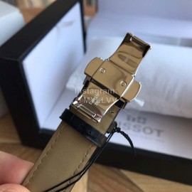 Tissot 40mm Dial Leather Strap Business Watch For Men Black